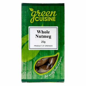 Green Cuisine - Nutmeg Whole, 20g | Pack of 6
