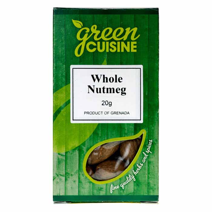 Green Cuisine - Nutmeg Whole, 20g  Pack of 6