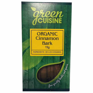 Green Cuisine - Organic Cinnamon Barkened, 15g | Pack of 6