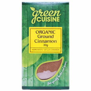 Green Cuisine - Organic Cinnamon Ground, 30g | Pack of 6