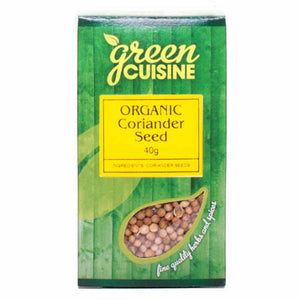 Green Cuisine - Organic Coriander Seed, 40g | Pack of 6