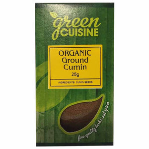 Green Cuisine - Organic Cumin Ground, 25g | Pack of 6