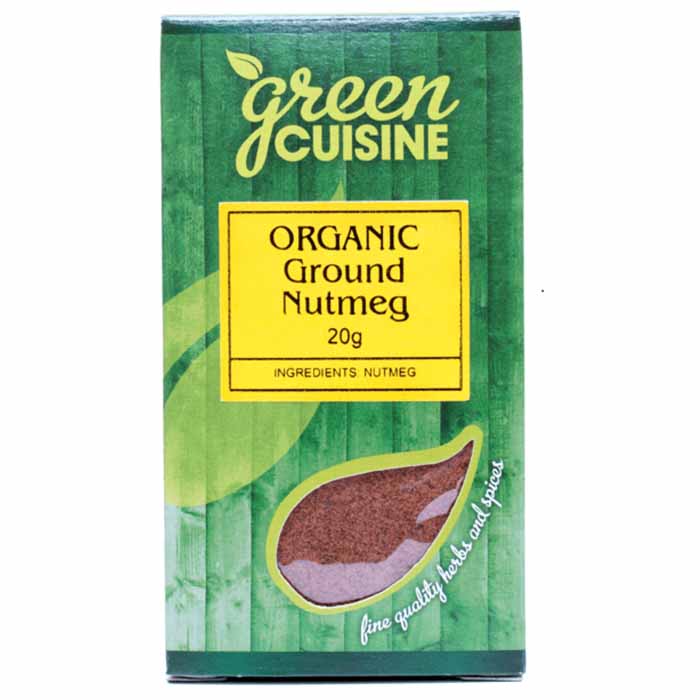 Green Cuisine - Organic Nutmeg Ground, 20g  Pack of 6