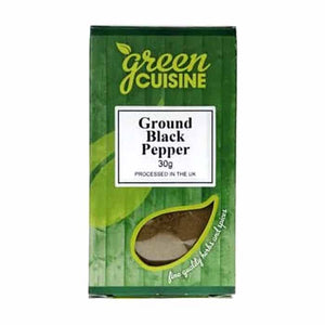 Green Cuisine - Pepper Ground Black, 30g | Pack of 6