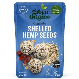 Green Origins - Organic Shelled Hemp Seeds, 250g