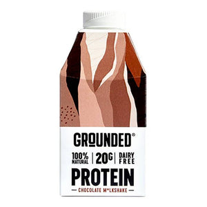 Grounded - Chocolate Protein Shake, 490ml - Pack of 12 | Multiple Flavours