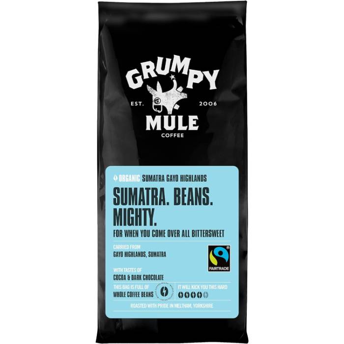 Grumpy Mule - Organic Fair Trade Sumatra Beans, 227g