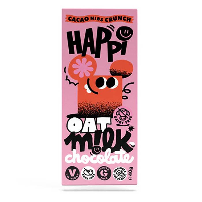 HAPPi - Cacao Nibs Crunch Oat M!Lk Chocolate 40g Pack of 15