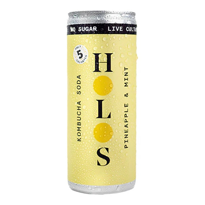 HOLOS - Pineapple & Mint Kombucha Soda, 250ml  Pack of 24