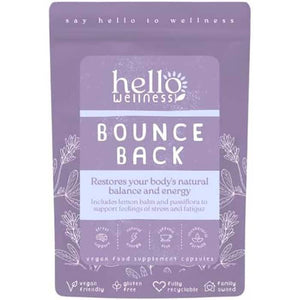 Hello Wellness - Bounce Back Natural Calm Energy Herbal, 60 Capsules