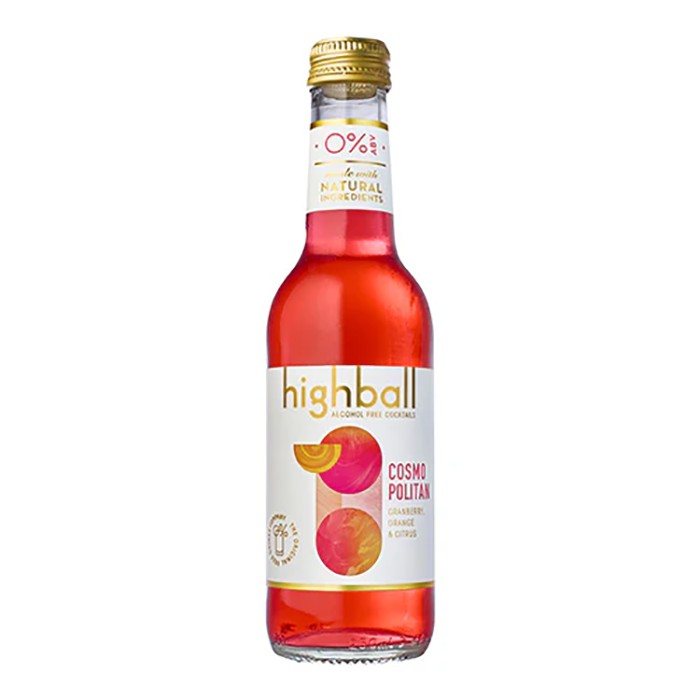 Highball Alcohol Free Cocktails - Cosmopolitan Cocktails, 250ml - Pack of 12