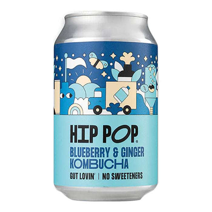 Hip Pop - Kombucha Blueberry & Ginger, 330ml