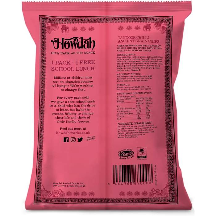 Howdah - Tandoor Chilli, 130g  Pack of 6 - Back