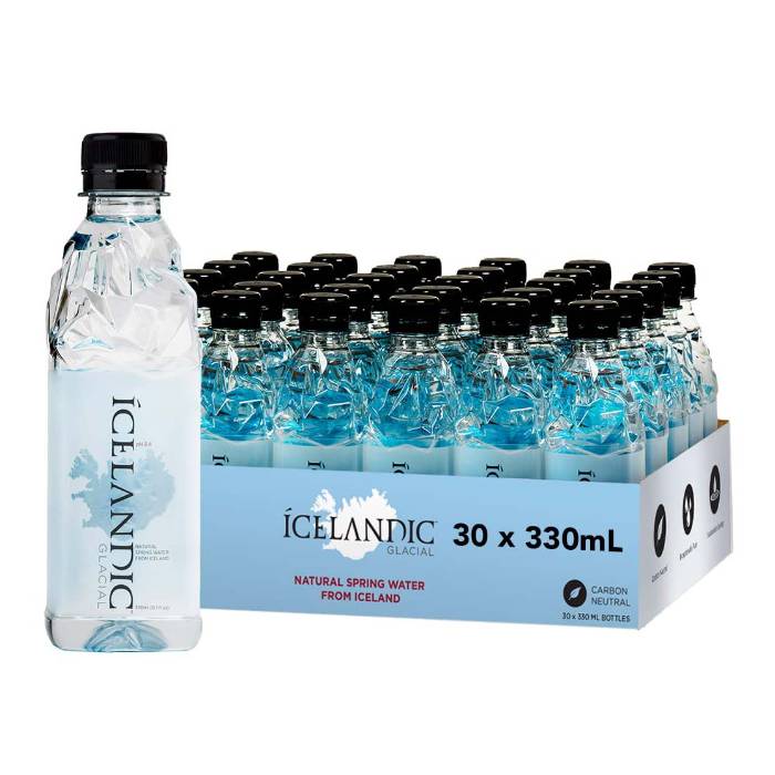 Icelandic Glacial - Natural Mineral Water, 330ml Pack of 30