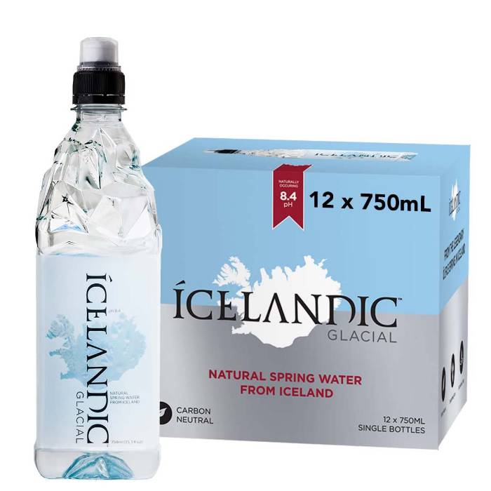 Icelandic Glacial - Natural Mineral Water, 750ml Pack of 12