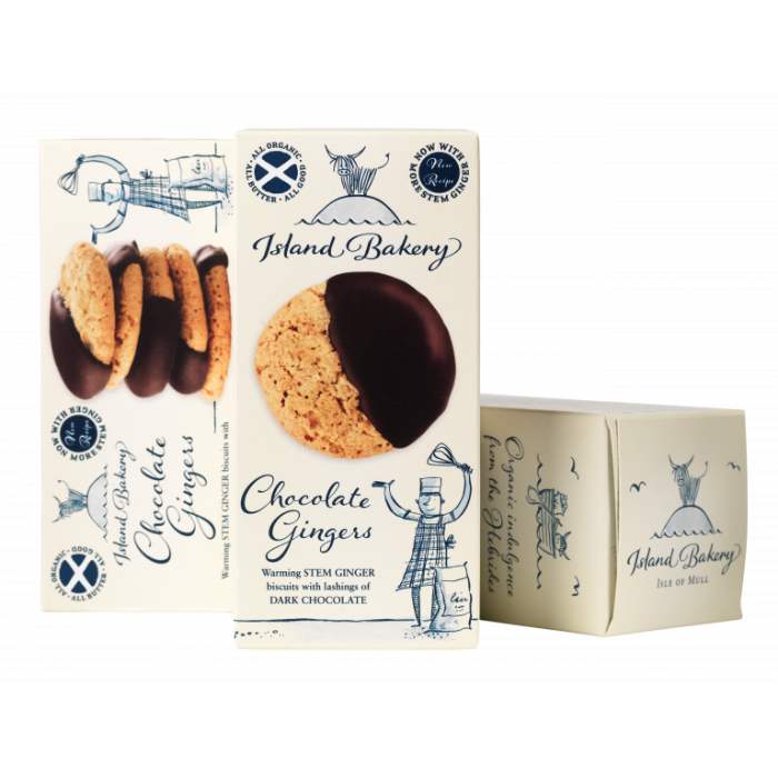 Island Bakery - Organic Chocolate Ginger Biscuit, 133g - Pack of 12