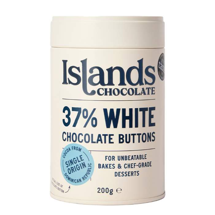Islands Chocolate - 37% White Chocolate Buttons, 200g  Pack of 6
