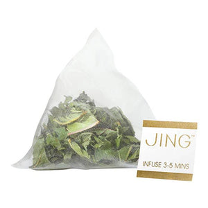 JING Tea - Peppermint Leaf Tea Bags, ziplock, 50 Teabags - Pack of 6