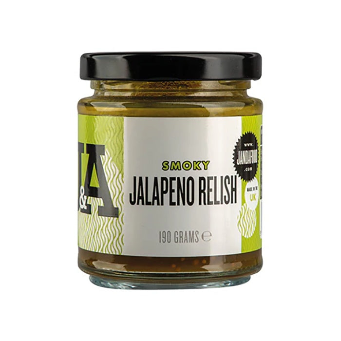 J & A Food - Smoky Jalapeno Relish, 190g - Pack of 6