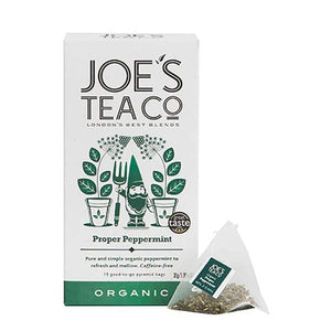 Joe's Tea Co. - Organic Proper Peppermint Tea, 15 Bags- Pack of 6