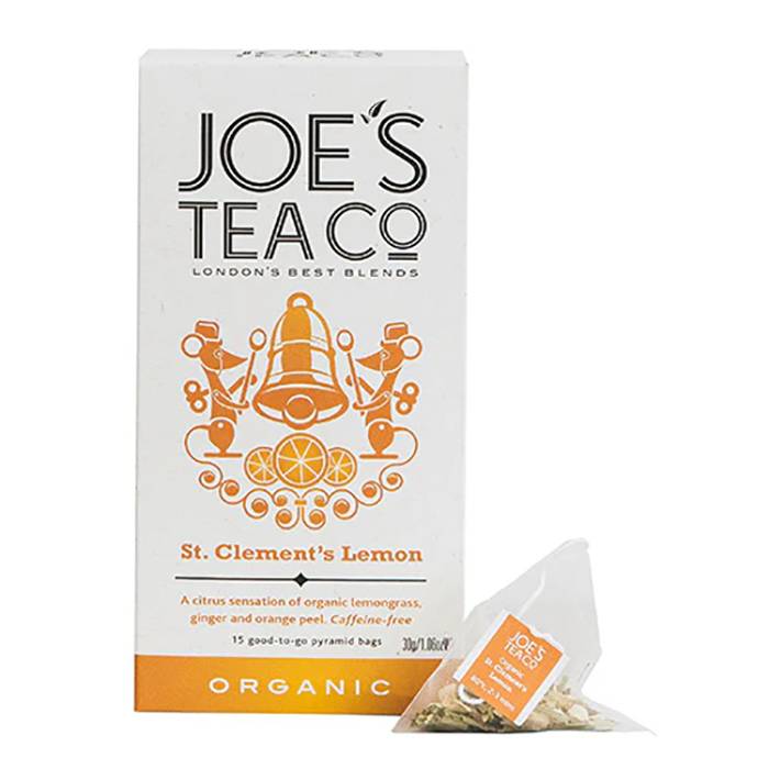 Joe's Tea Co. - Organic St. Clement’s Lemon Tea, 15 Bags- Pack of 6