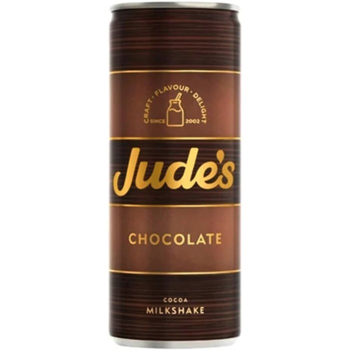 Jude's - Vegan Chocolate Milkshake Can, 250ml - Pack of 12