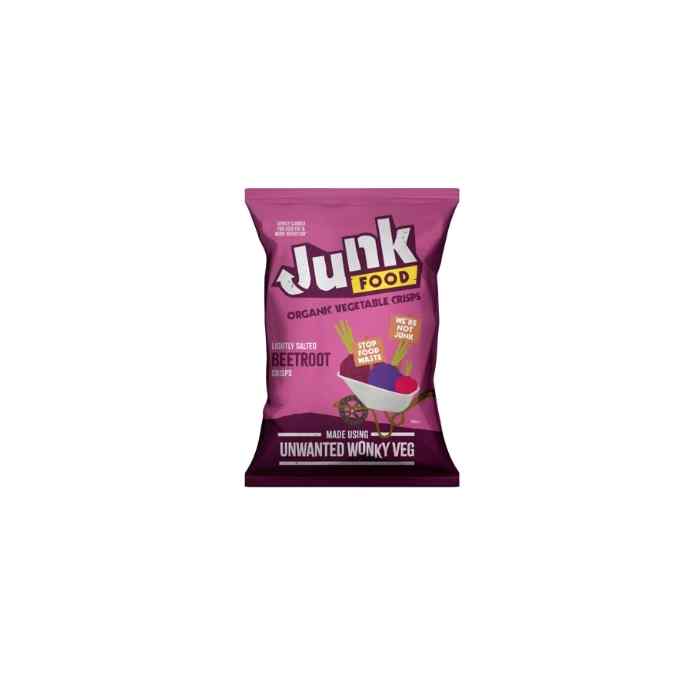 Junk Crisps - Organic Beetroot Crisps, 100g | Pack of 12