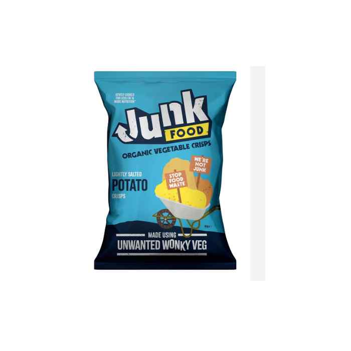Junk Crisps - Organic Potato Crisps, 100g | Pack of 12