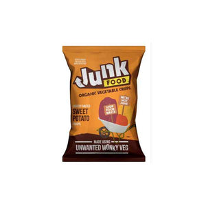 Junk Crisps - Organic Sweet Potato Crisps, 100g | Pack of 12