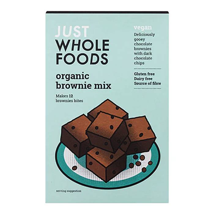 Just Wholefoods - Organic & Vegan Brownie Mix, 318g Pack of 6