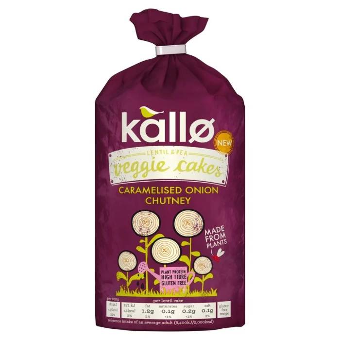 Kallo - Caramelised Onion & Chutney Veggie Cakes, 200g