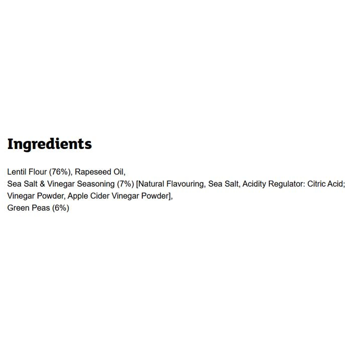 Kallo - Lentil and Pea Veggie Cakes Sea Salt and Cider Vinegar, 122g  Pack of 6 - back