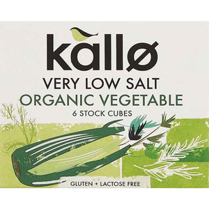 Kallo - Very Low Salt Organic Vegetable Stock Cubes, 6 Cubes | Multiple Options