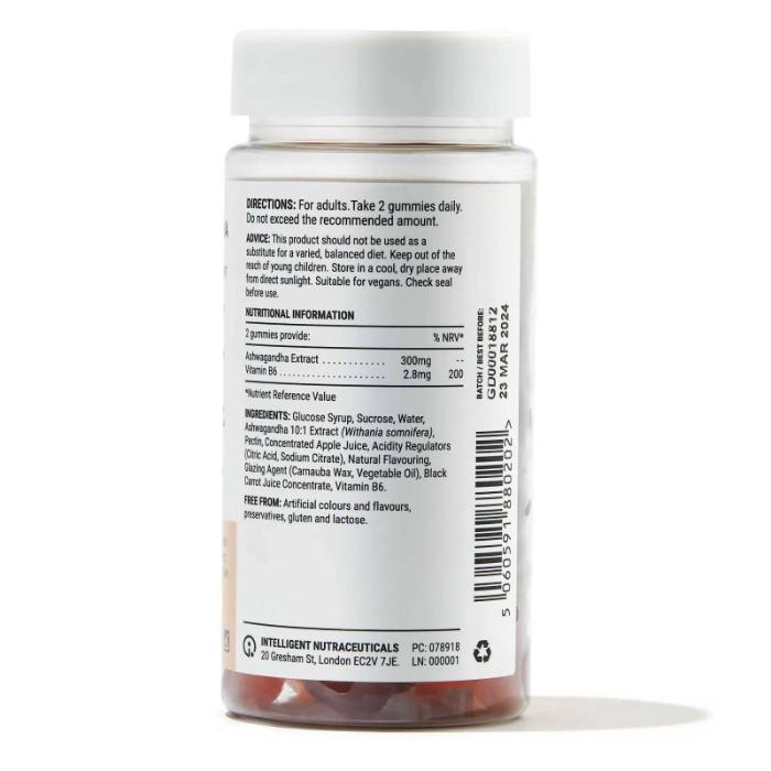Known Nutrition - Ashwagandha Vegan Gummies, 60 Gummies - back