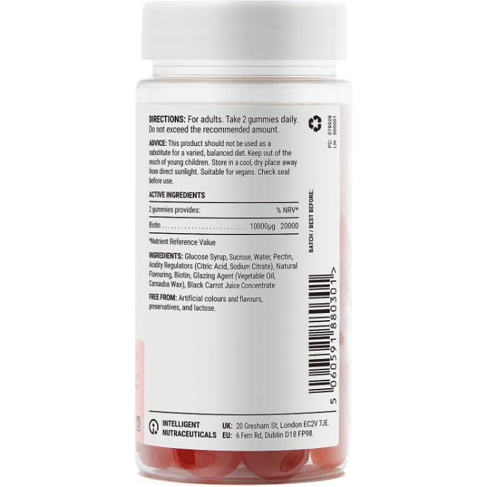 Known Nutrition - Biotin Vegan Gummies, 60 Gummies - back