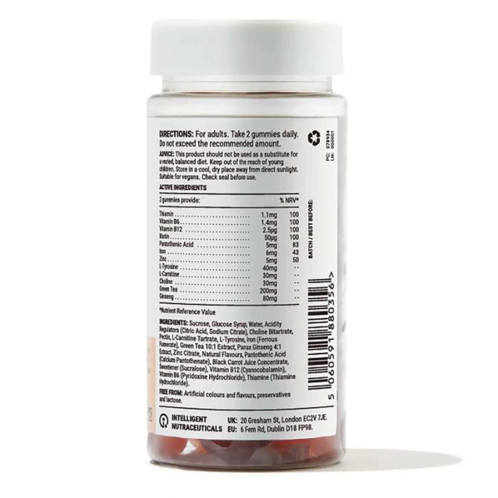 Known Nutrition - Focus Vegan Gummies, 60 Gummies - back