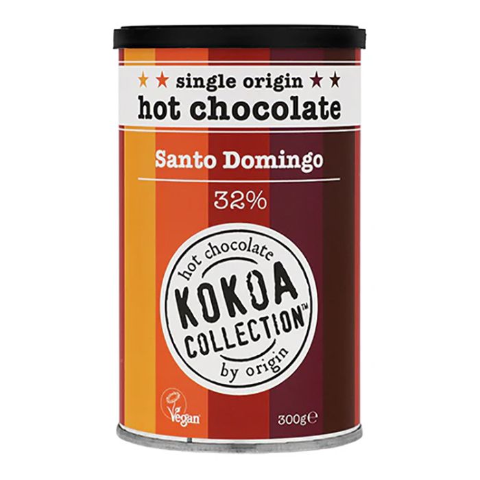 Kokoa Collection - Hot Chocolate Powder Tin 32% Santo Domingo, 300g - Pack of 10