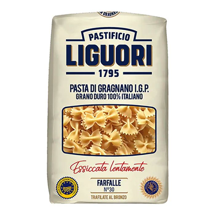 Liguori - Farfalle #30 Pasta Shapes, 500g - Pack of 16