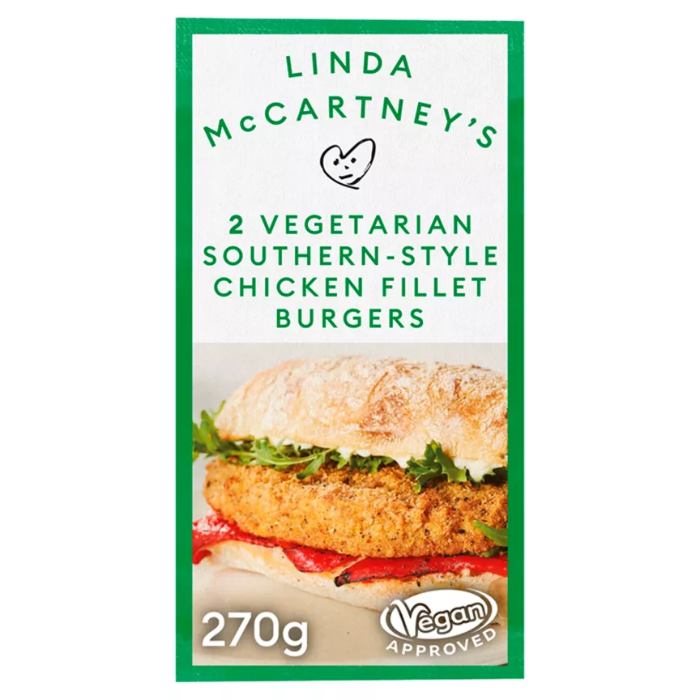 Linda McCartney - 6 Vegetarian Southern Style Chicken Burger, 227g  Pack of 8