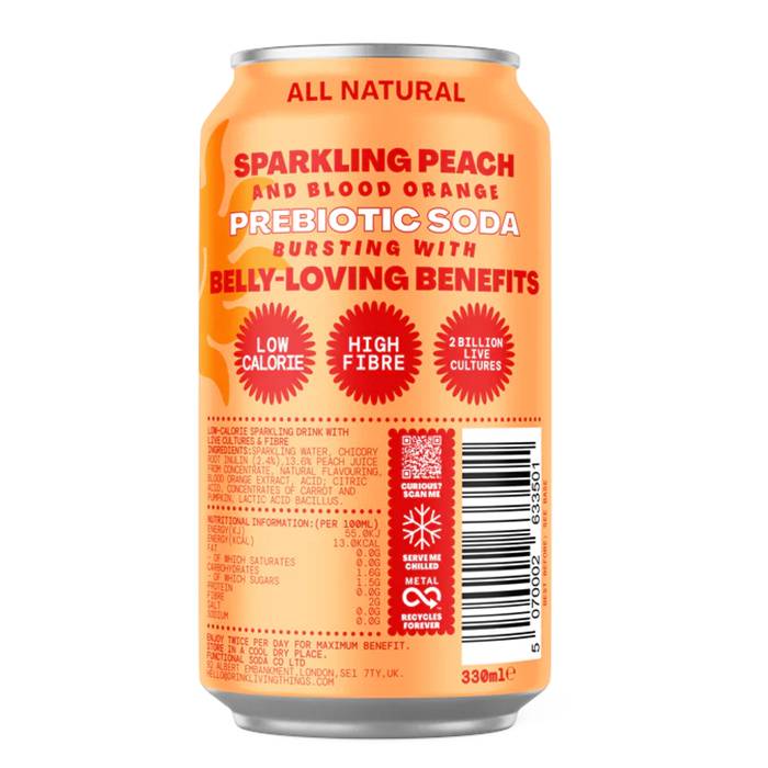 Living Things - Peach & Blood Orange Soda, 300ml - Back