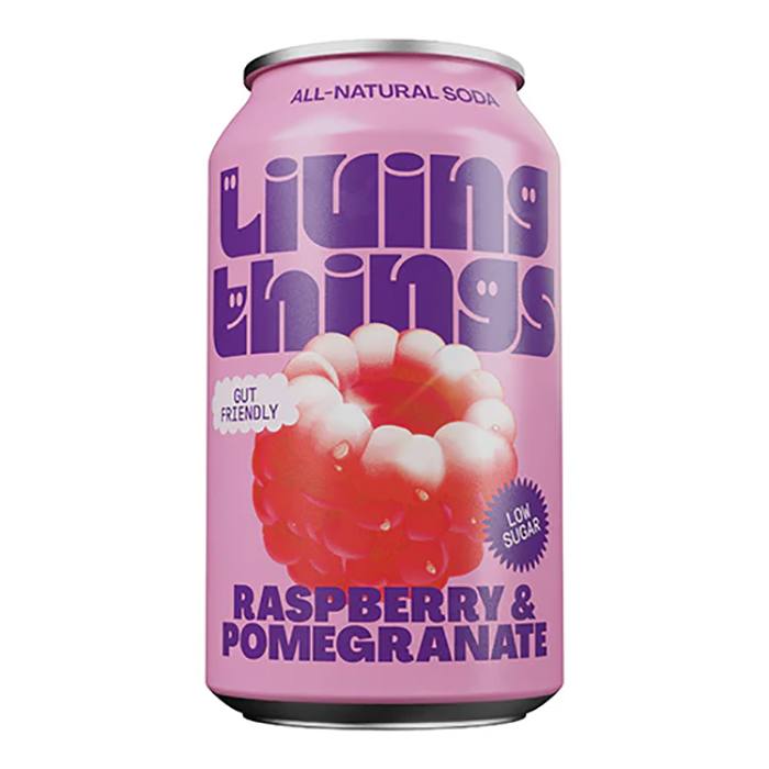 Living Things - Raspberry & Pomegranate Soda, 330ml