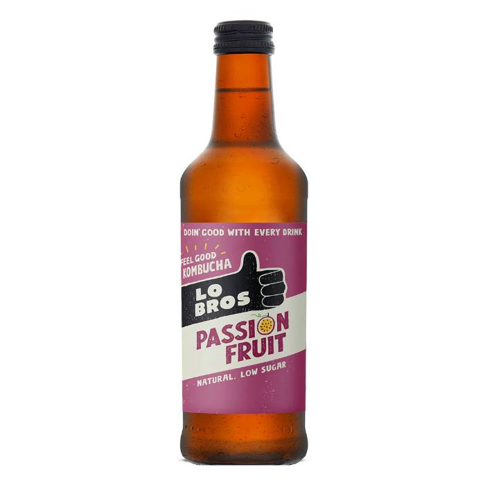 Lo Bros - Organic Passionfruit Kombucha, 330ml