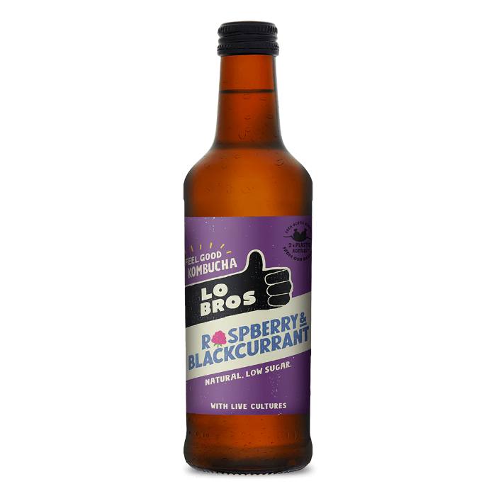 Lo Bros - Organic Raspberry & Blackcurrant Kombucha, 330ml