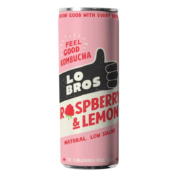 Lo Bros - Organic Raspberry & Lemon Kombucha, 250ml