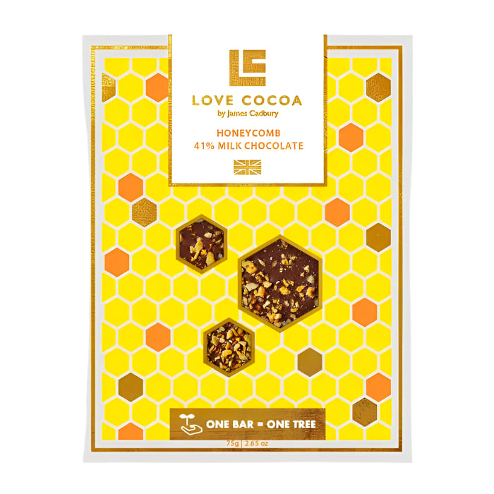 Love Cocoa - Honeycomb & Honey Milk, 75g - Pack of 12