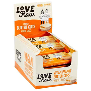 LoveRaw - White Chocolate Peanut Butter Cups, 34g | Pack of 18
