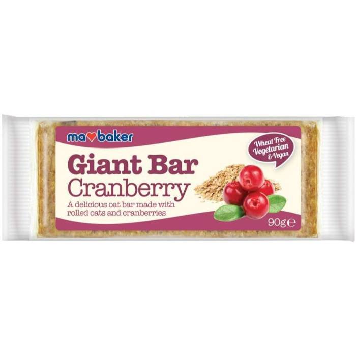 Ma Baker - Giant Bars Cranberry (20 Bars), 90g