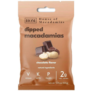 House of Macadamias - Macadamia Dipped Nuts Chocolate Organic, 40g | Pack of 12