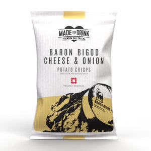 Made For Drink - English Heritage Baron Bigod Cheese & Onion Crisps, 150g | Pack of 12