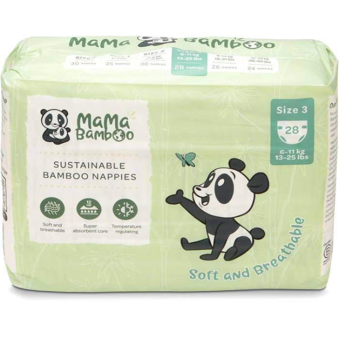 Mama Bamboo - Eco Nappies Size 3 (Medium x 28 Nappies)
